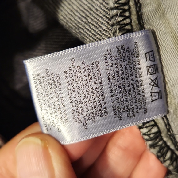 CAbi Gray Black Denim Jeans Nwt  Women's Jeans Size 16 Boyfriend Smokewash - Picture 12 of 13